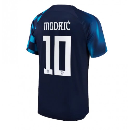 Chorwacja Luka Modric #10 Koszulka Wyjazdowych MŚ 2022 Krótki Rękaw